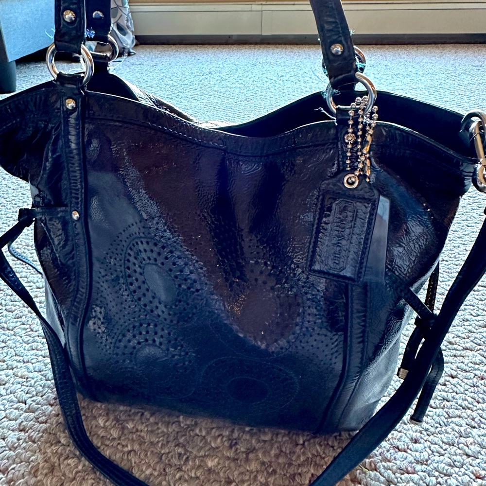 Coach Tote waxed leather